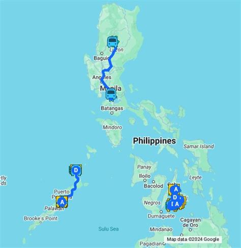 google map of the philippines.